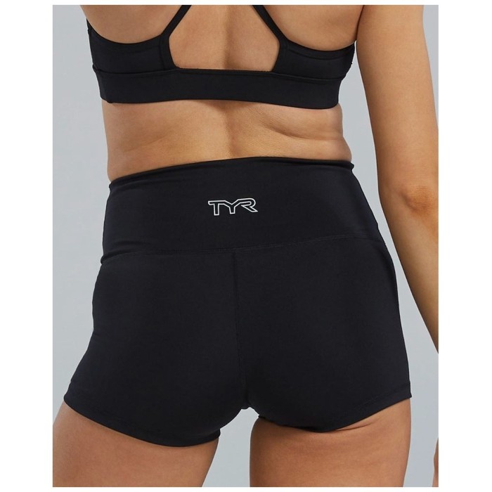 Шорты с высокой талией  TYR Women's Base Kinetic High-Rise Short Solid 001 Черный