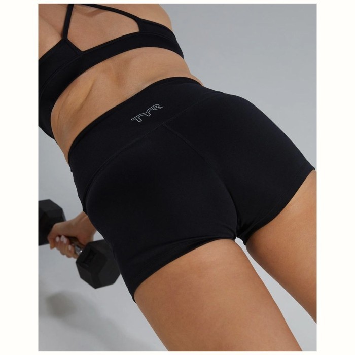 Шорты с высокой талией  TYR Women's Base Kinetic High-Rise Short Solid 001 Черный
