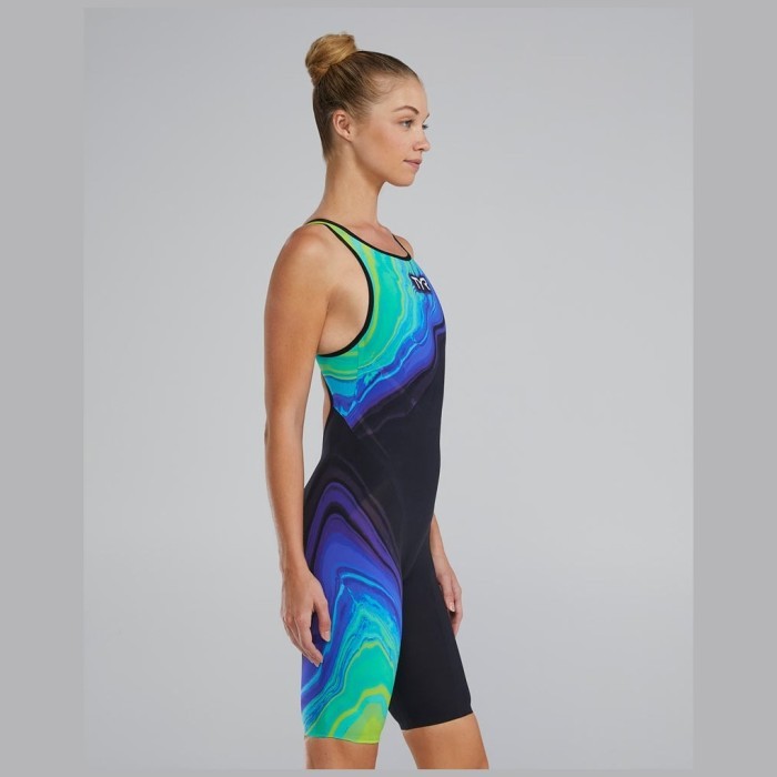 Гидрокостюм с открытой спиной TYR Venzo Volconyx Open Back Swimsuit 334 Черный