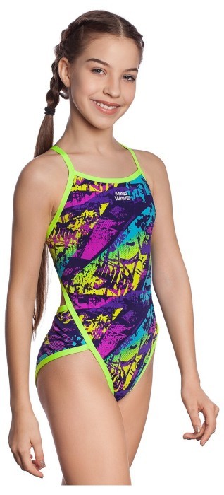 Madwave Юниорский купальник спортивный антихлор Diana junior PBT D7