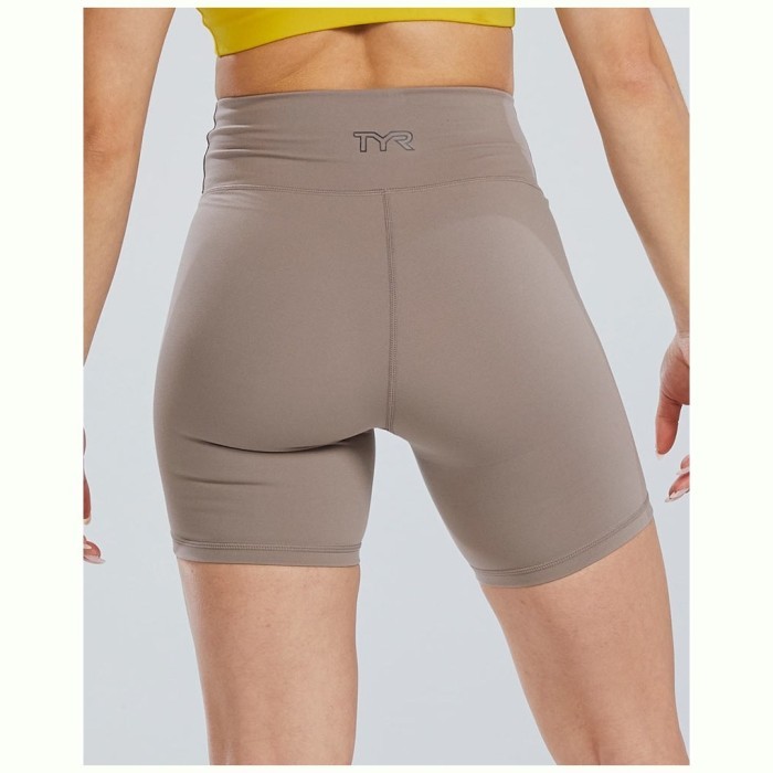 Шорты с высокой талией  TYR Women's Joule Elite High-Rise 6&quot; Short - Solid 176 Бежевый
